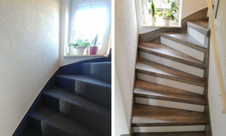 Alt und neu: die Wendeltreppe wirkt jetzt modern und heller – die Trittstufen sind viel besser erkennbar.