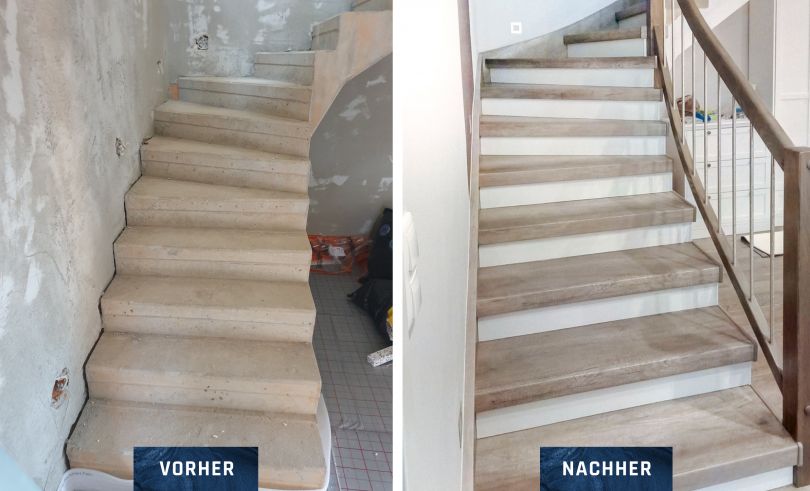 Vorher/Nachher: Alte Terrazzotreppe