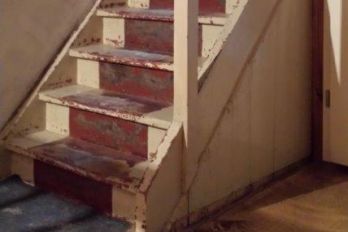 Treppenrenovierung - alte Treppe neu mit Nussbaum weiss